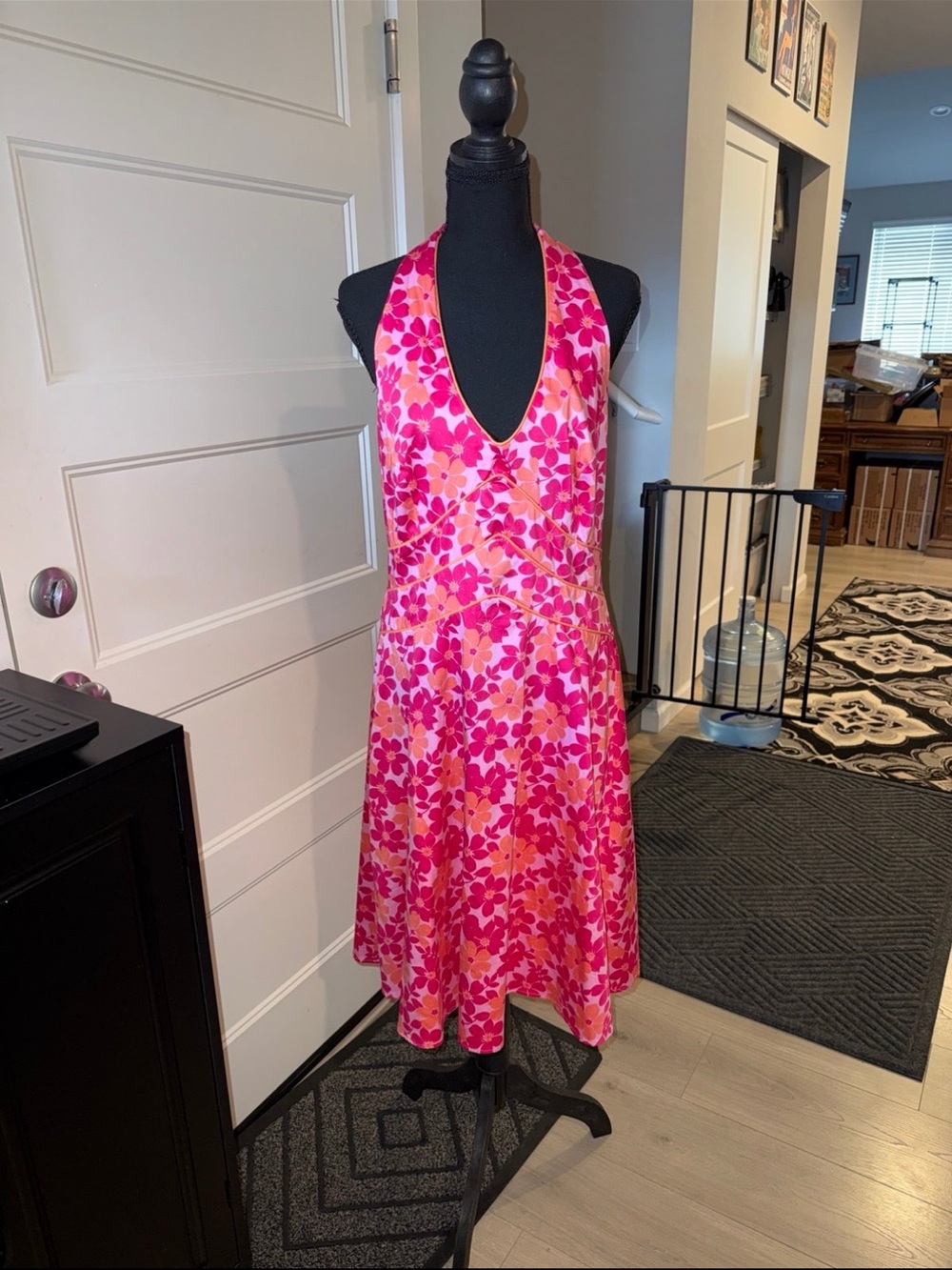 AGB Floral Midi Halter Dress 14